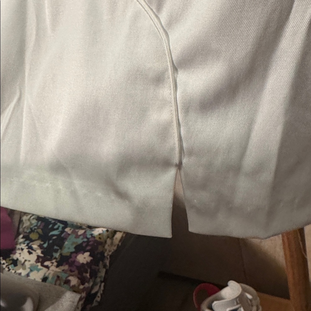 BLACK HALO Lined white Sheath Dress 8 GUC Small Thigh Slit - Picture 3 of 8